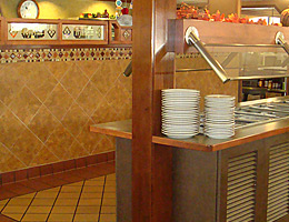 Salad bar and wall divider
